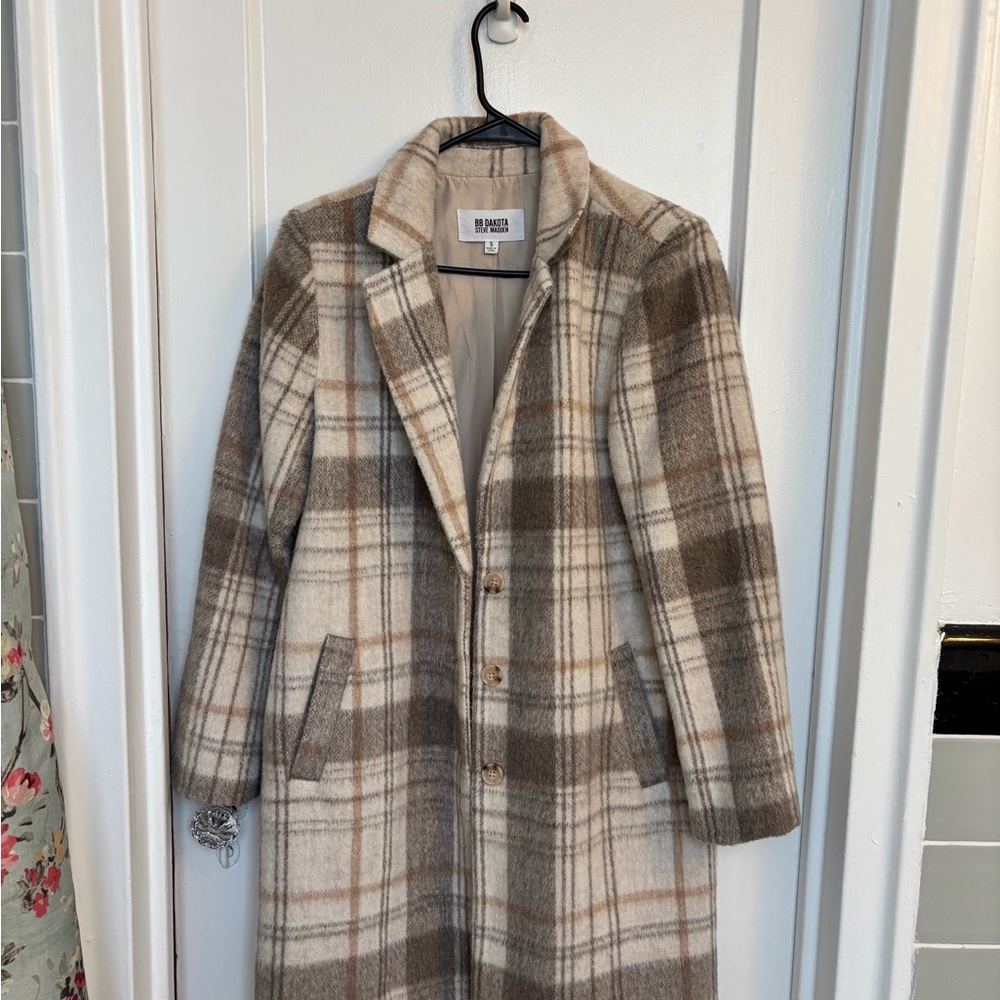 BB Dakota by Steve Madden Plaid Overcoat